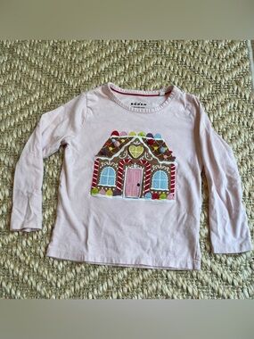 Mini Boden 4-5 lift the flap Christmas shirt